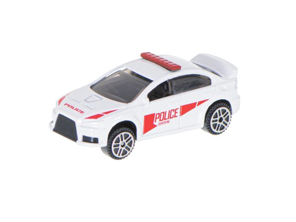 Metal car resorak police white 7cm