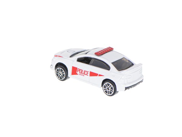 Metal car resorak police white 7cm