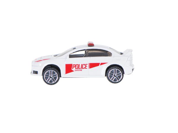 Metal car resorak police white 7cm