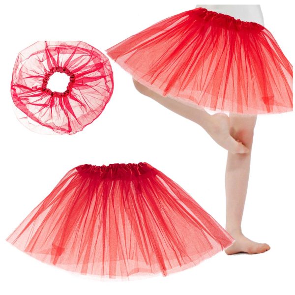Tulle tutu skirt costume red