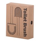 Silicone toilet brush with bowl white