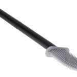 Silicone toilet brush with bowl black