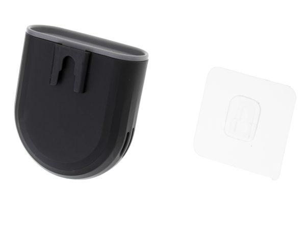Silicone toilet brush with bowl black