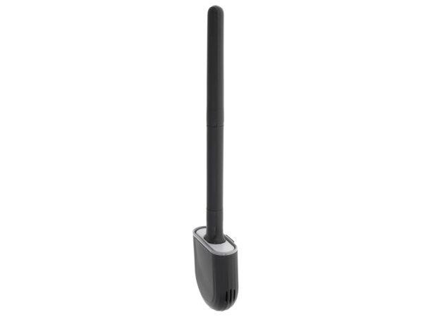 Silicone toilet brush with bowl black