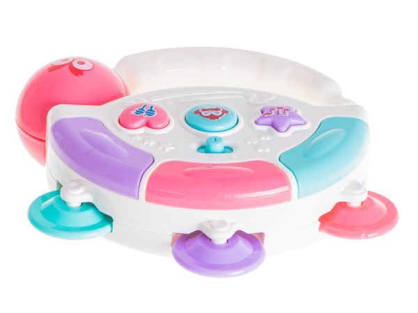 Interactive musical toy - tambourine White color