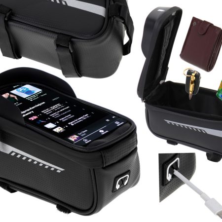 Bike bag pannier waterproof phone holder