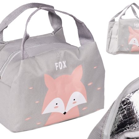 Thermal insulation bag breakfast lunch fox pink