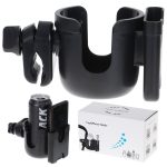 Bottle cup phone holder for bicycle pushchair