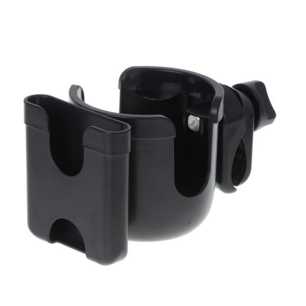 Bottle cup phone holder for bicycle pushchair