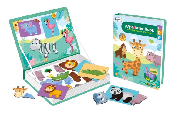 Ukladanka-puzzle-magnetyczne-zwierzeta-safari-100810 Magnetic jigsaw puzzle safari animals 47el.