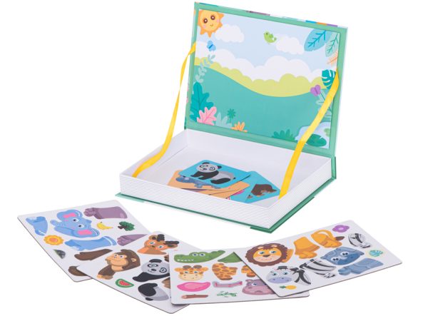 Ukladanka-puzzle-magnetyczne-zwierzeta-safari-47el-102006 Magnetic jigsaw puzzle safari animals 47el.
