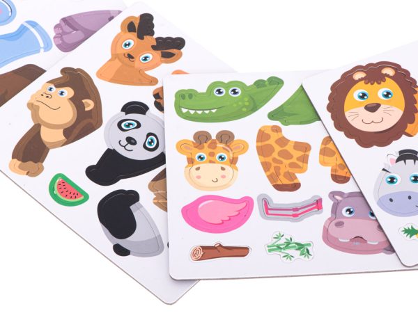 Ukladanka-puzzle-magnetyczne-zwierzeta-safari-47el-102008 Magnetic jigsaw puzzle safari animals 47el.