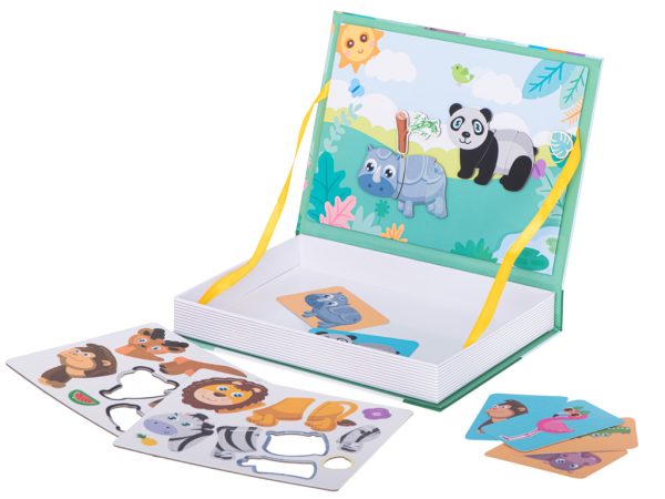 Ukladanka-puzzle-magnetyczne-zwierzeta-safari-47el-102009 Magnetic jigsaw puzzle safari animals 47el.