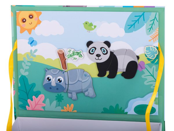 Ukladanka-puzzle-magnetyczne-zwierzeta-safari-47el-102010 Magnetic jigsaw puzzle safari animals 47el.