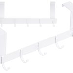 Clothes door hook 11cm 5 hooks white