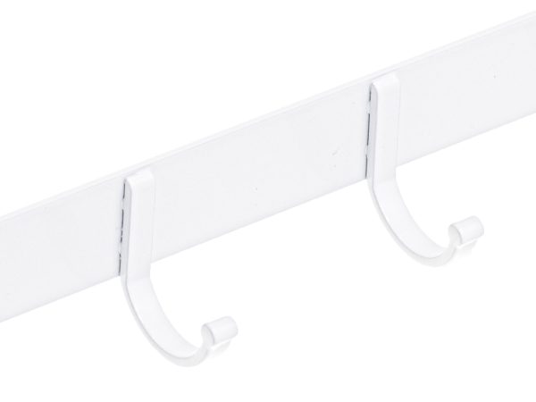 Clothes door hook 11cm 5 hooks white