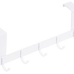 Clothes door hook 11cm 5 hooks white