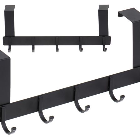 Clothes door hook 11cm 5 hooks black
