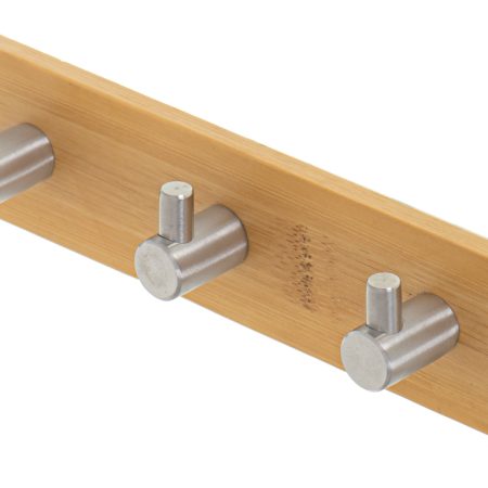 Self-adhesive hook 3 hooks silver