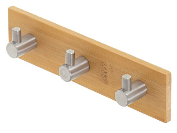 Self-adhesive hook 3 hooks silver