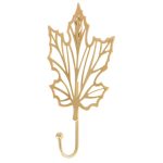 Hook metal handle gold leaf maple 17cm