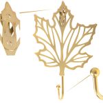 Hook metal handle gold leaf maple 17cm