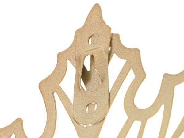 Hook metal handle gold leaf maple 17cm