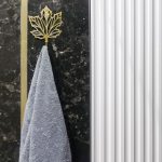 Hook metal handle gold leaf maple 17cm