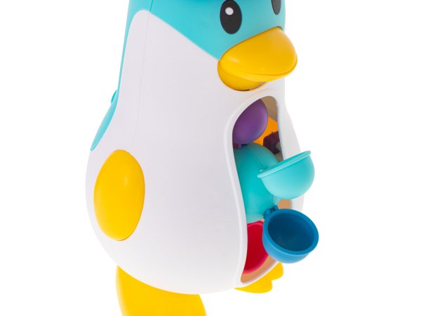Penguin water wheel bath toy