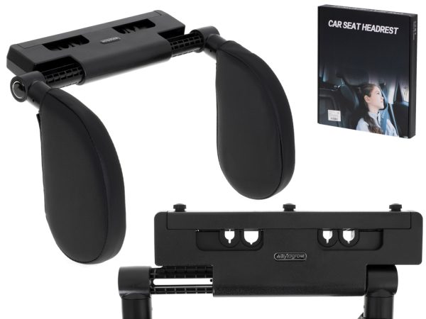 Head and neck adjustable car headrest black