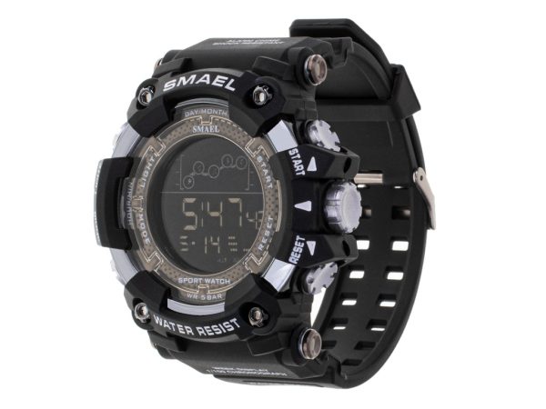 Men's military waterproof LED watch SMAEL black