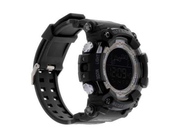 Men's military waterproof LED watch SMAEL black