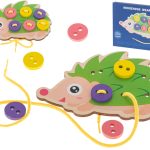 Educational kit for learning to sew buttons hedgehog hedgehog