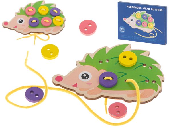 Educational kit for learning to sew buttons hedgehog hedgehog