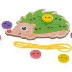 Educational kit for learning to sew buttons hedgehog hedgehog