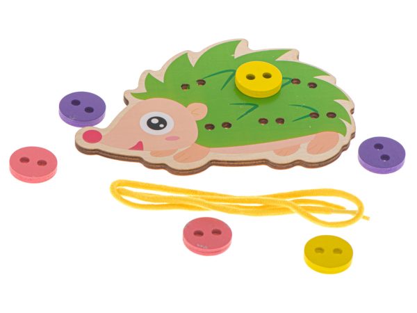 Educational kit for learning to sew buttons hedgehog hedgehog