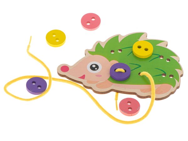 Educational kit for learning to sew buttons hedgehog hedgehog