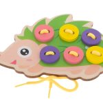Educational kit for learning to sew buttons hedgehog hedgehog
