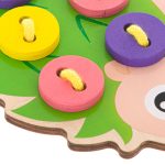 Educational kit for learning to sew buttons hedgehog hedgehog