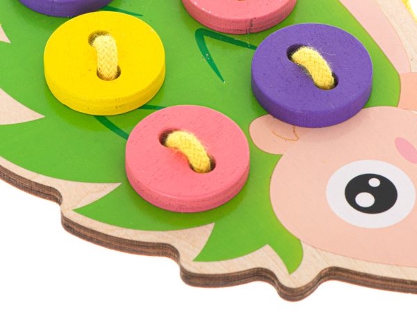Educational kit for learning to sew buttons hedgehog hedgehog
