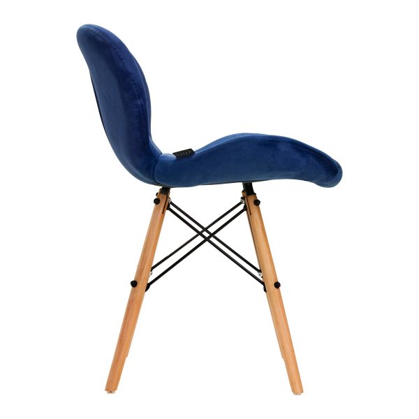 Chair, 4Rico, QS-186, navy blue velvet