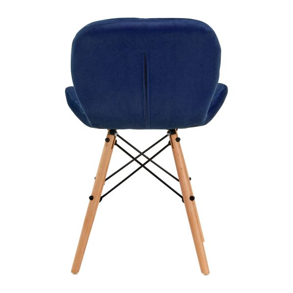 Chair, 4Rico, QS-186, navy blue velvet