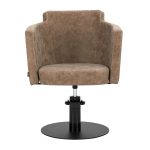 Hairdressing chair Gabbiano Roma brown color