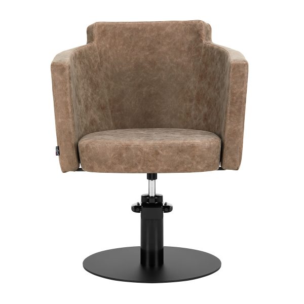 Hairdressing chair Gabbiano Roma brown color