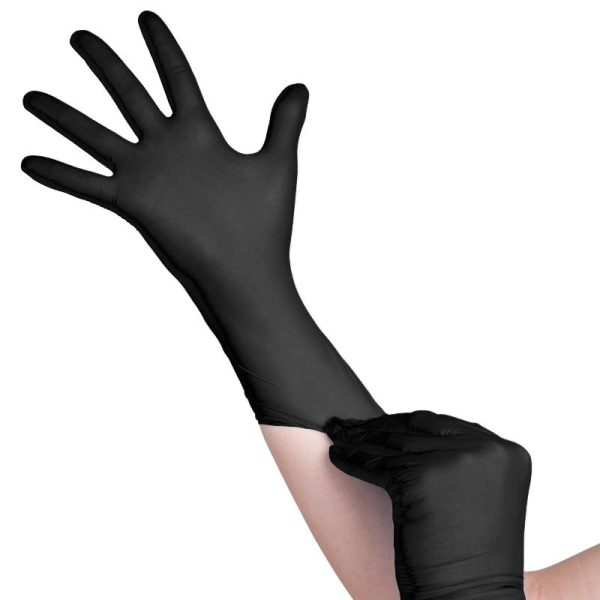 Disposable nitrile gloves All4med XS black
