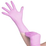 Disposable nitrile gloves All4med L pink