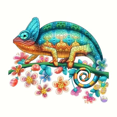 Medinė delionė iguana wooden puzzle Jaguana skinstars.lt