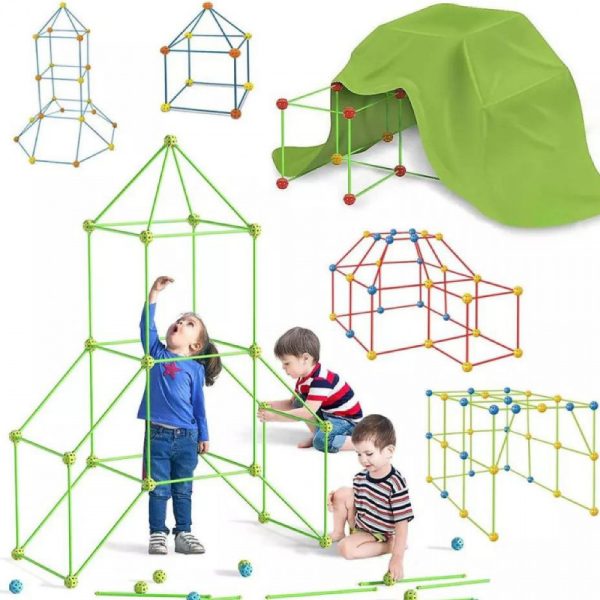 Straw constructor build your own castle