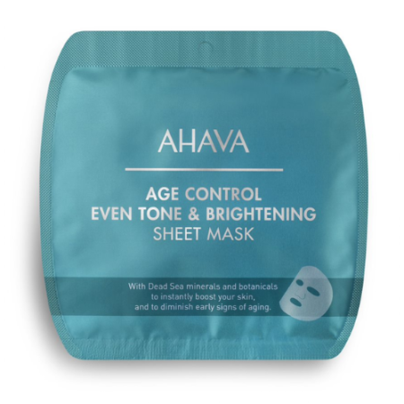 Ahava age control skin brightening sheet face mask skinstars.lt