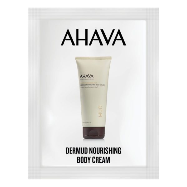 Ahava dermud nourishing body cream 6 ml skinstars.lt